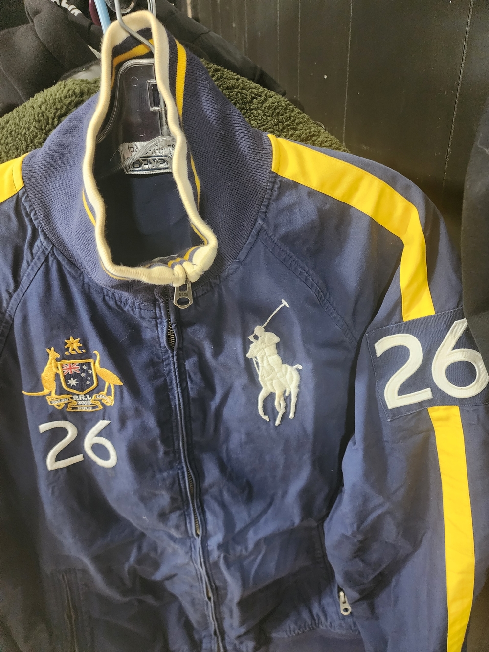 Ralph Lauren Navy and Yellow Athletic Polo Zip Jacket - Picture 3 of 5